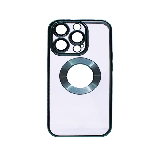 Hard Silicone Case with Camera Protector for Apple iPhone 14 Pro Max Green